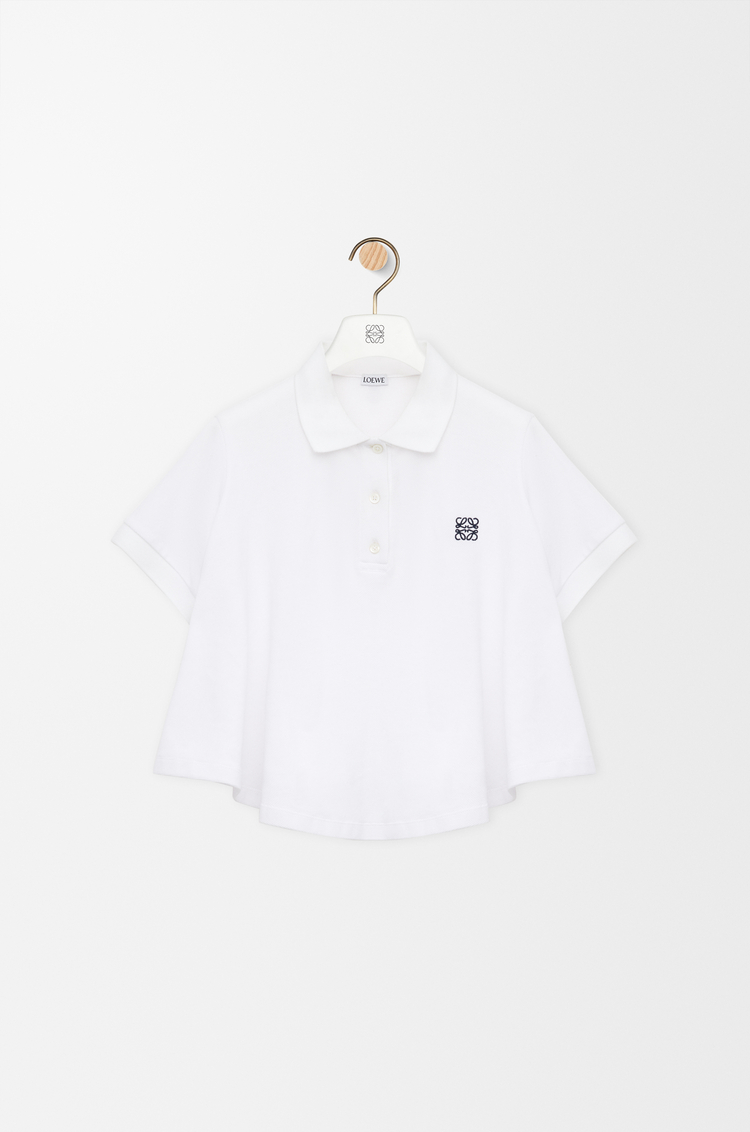 LOEWE Polo trapèze en coton Blanc