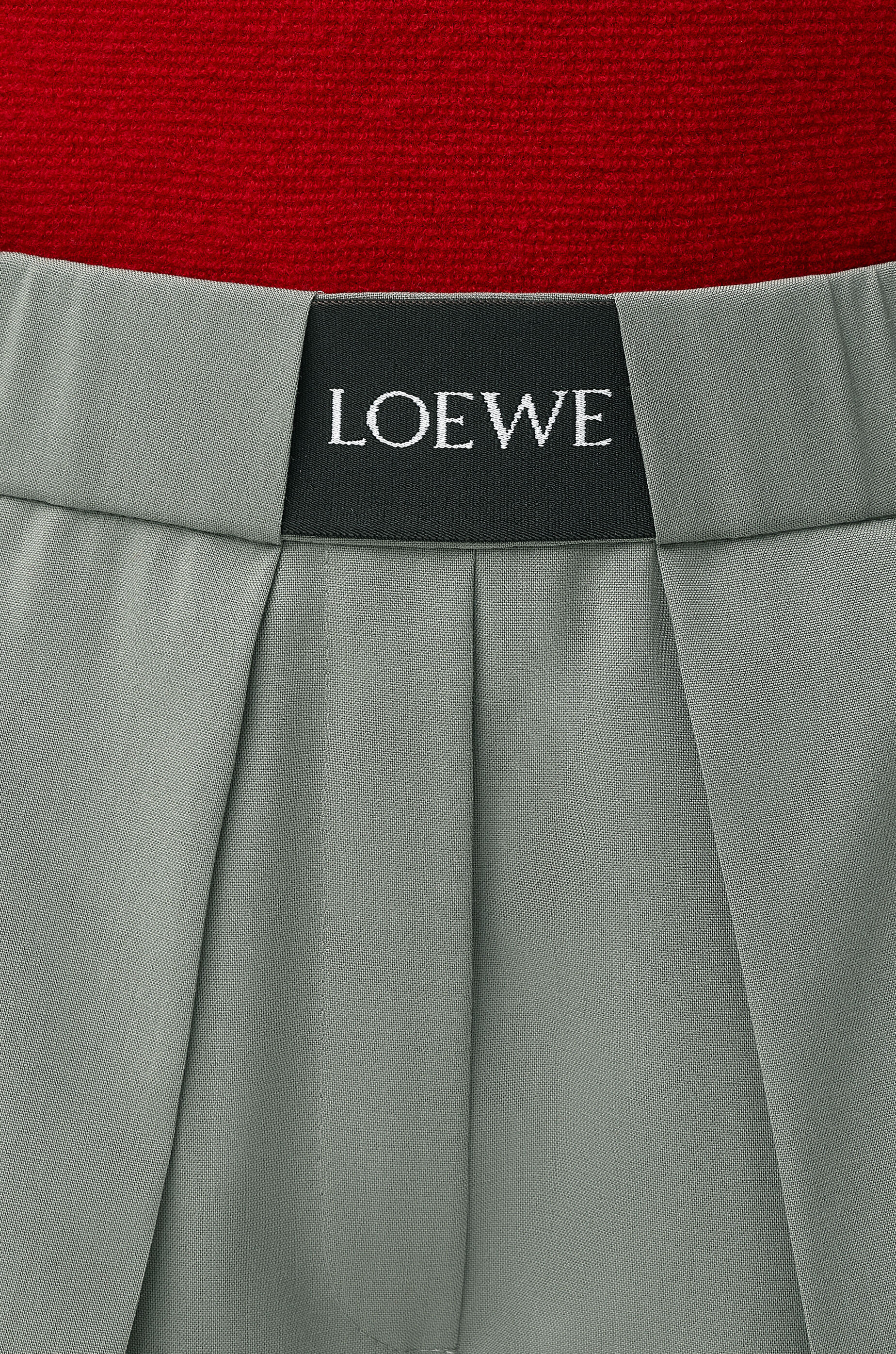 Elasticated trousers in wool Green - LOEWE Europe official website