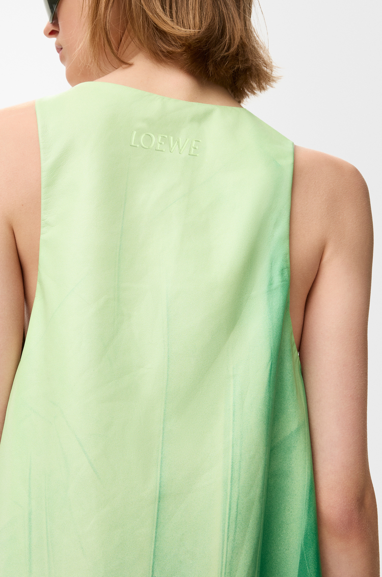 LOEWE 納帕小羊皮洋裝 綠色