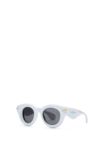 LOEWE Inflated round sunglasses in nylon Light Blue plp_rd