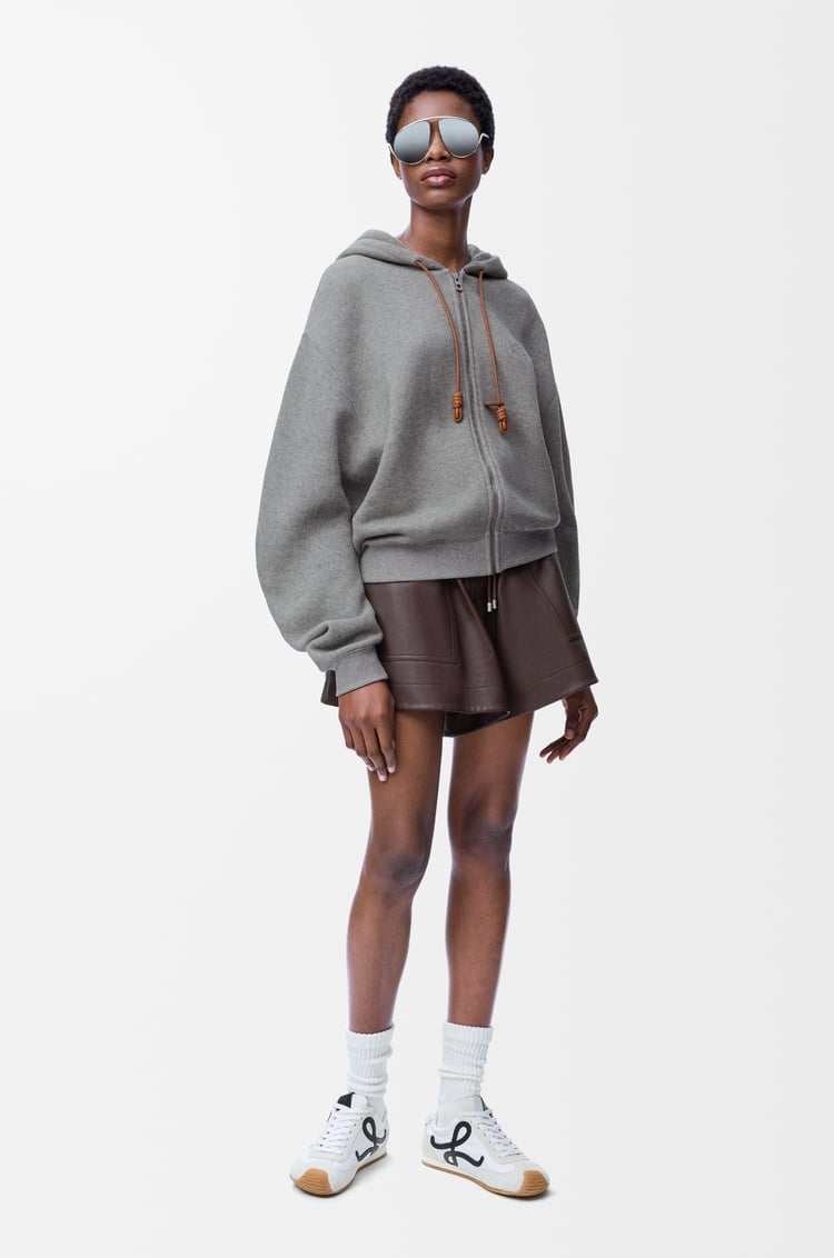 LOEWE Sudadera con capucha en algodón y cashmere Gris