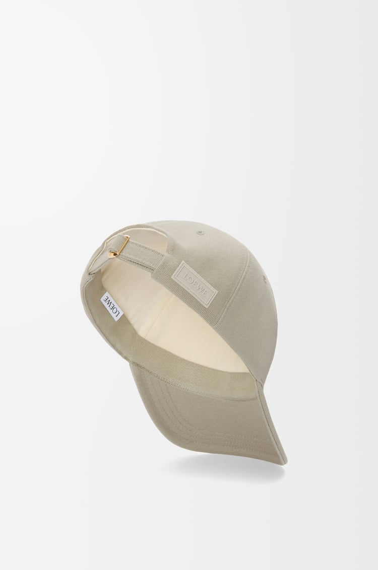 LOEWE Patch cap in canvas Shell Grey