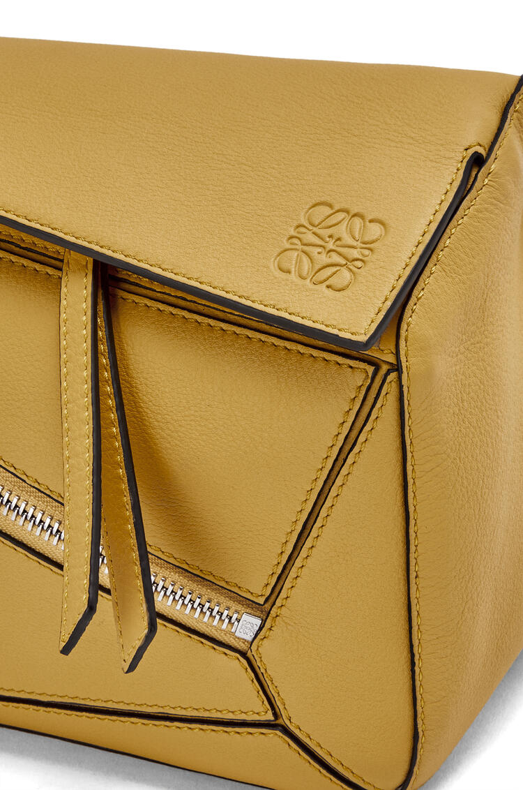 LOEWE Small Puzzle bumbag in classic calfskin Ochre