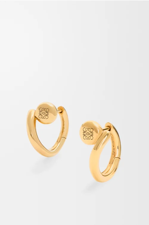 LOEWE Anagram Pebble Mini hoop earrings Gold