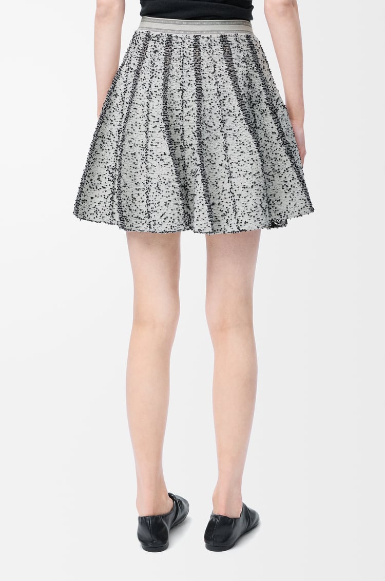 LOEWE Falda en lana Blanco/Negro