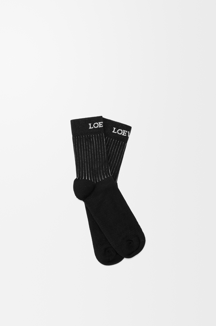 LOEWE Socks in cotton blend Black
