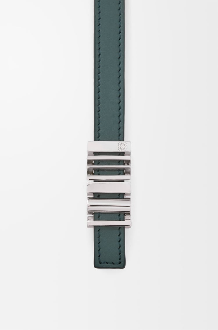 LOEWE Ceinture LOEWE Graphic en cuir de veau lisse Deep Forest/Palladium