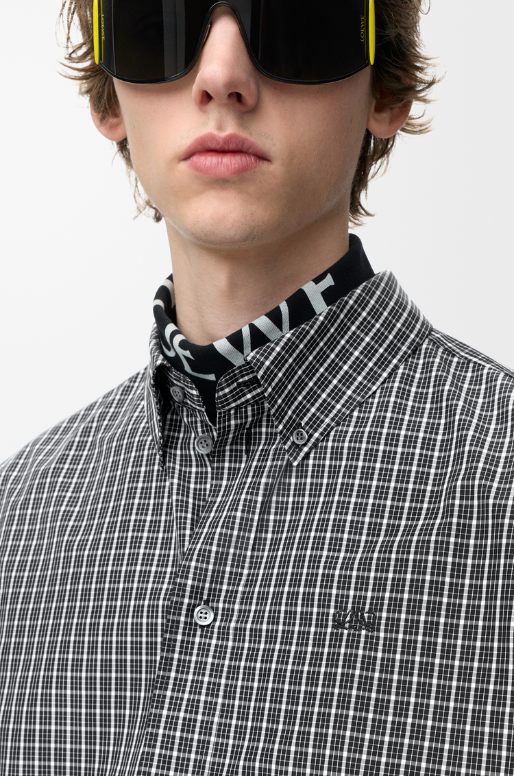 LOEWE Shirt in technical cotton Black/White