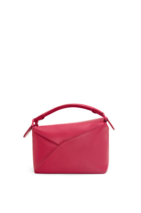 LOEWE Small Puzzle Edge bag in satin calfskin Ruby Red Glaze