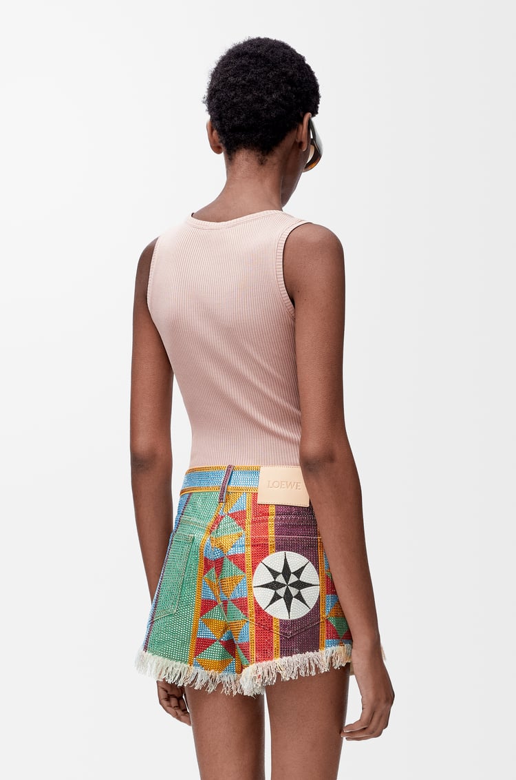 LOEWE Anagram tank top in silk Light Pink