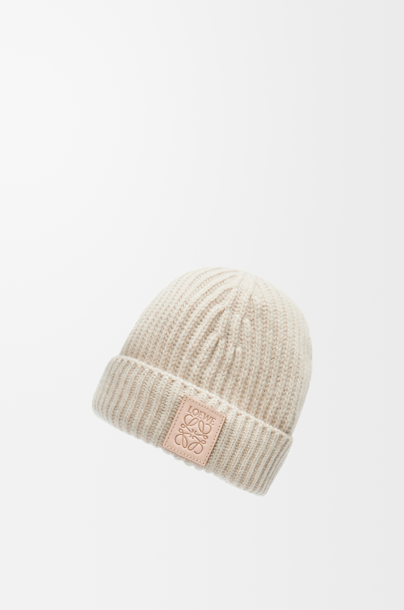 LOEWE Beanie in cashmere Light Beige