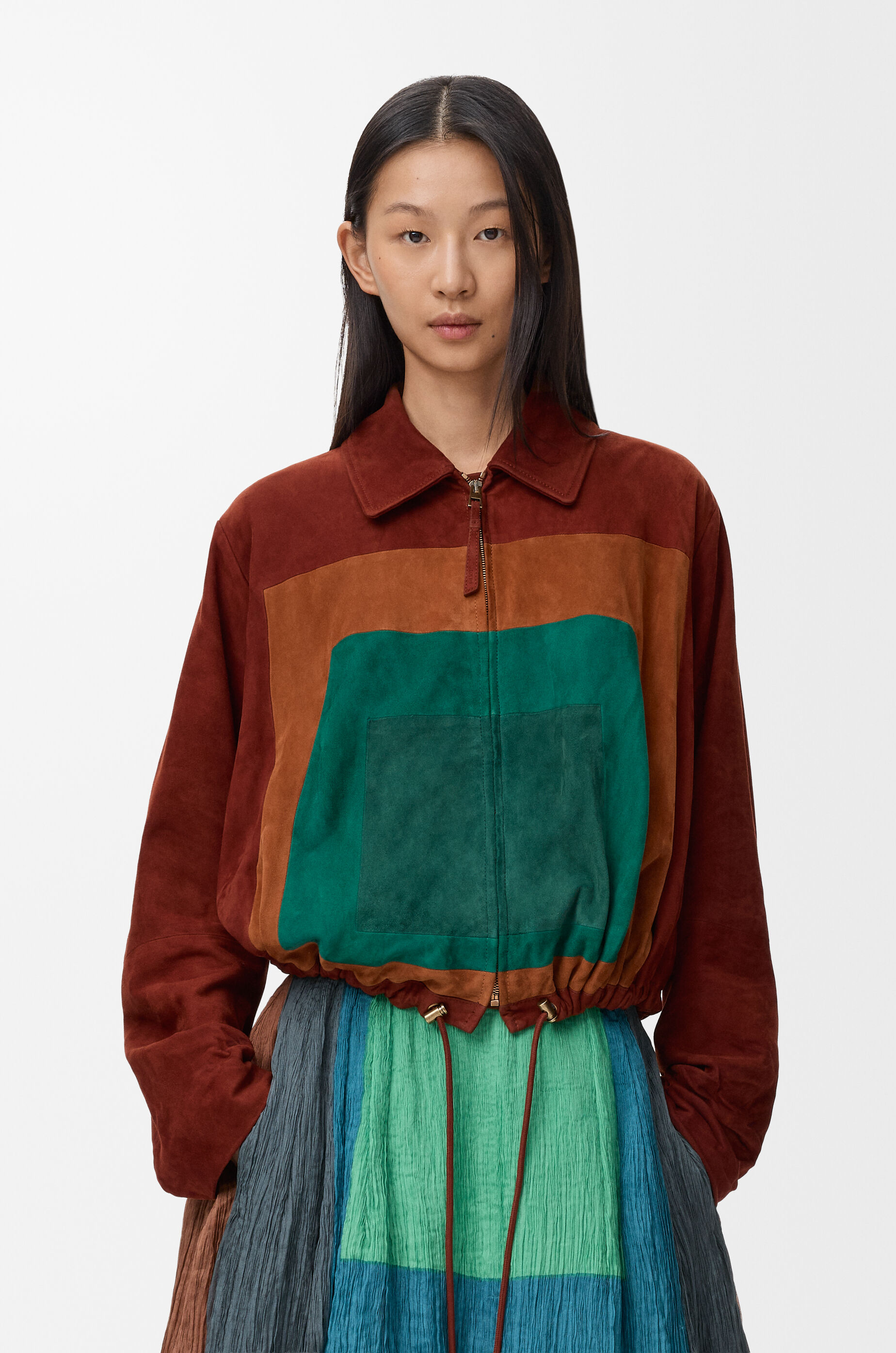 OLD\"LOEWE\" Dolman Sleeve suède jacket 80's] Old Loewe Brown Suede Leather Jacket