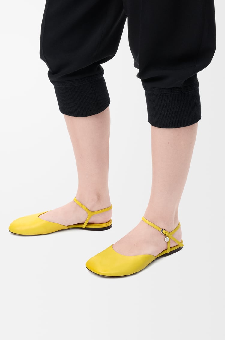 LOEWE Toy ankle strap ballerina in lambskin Dandelion