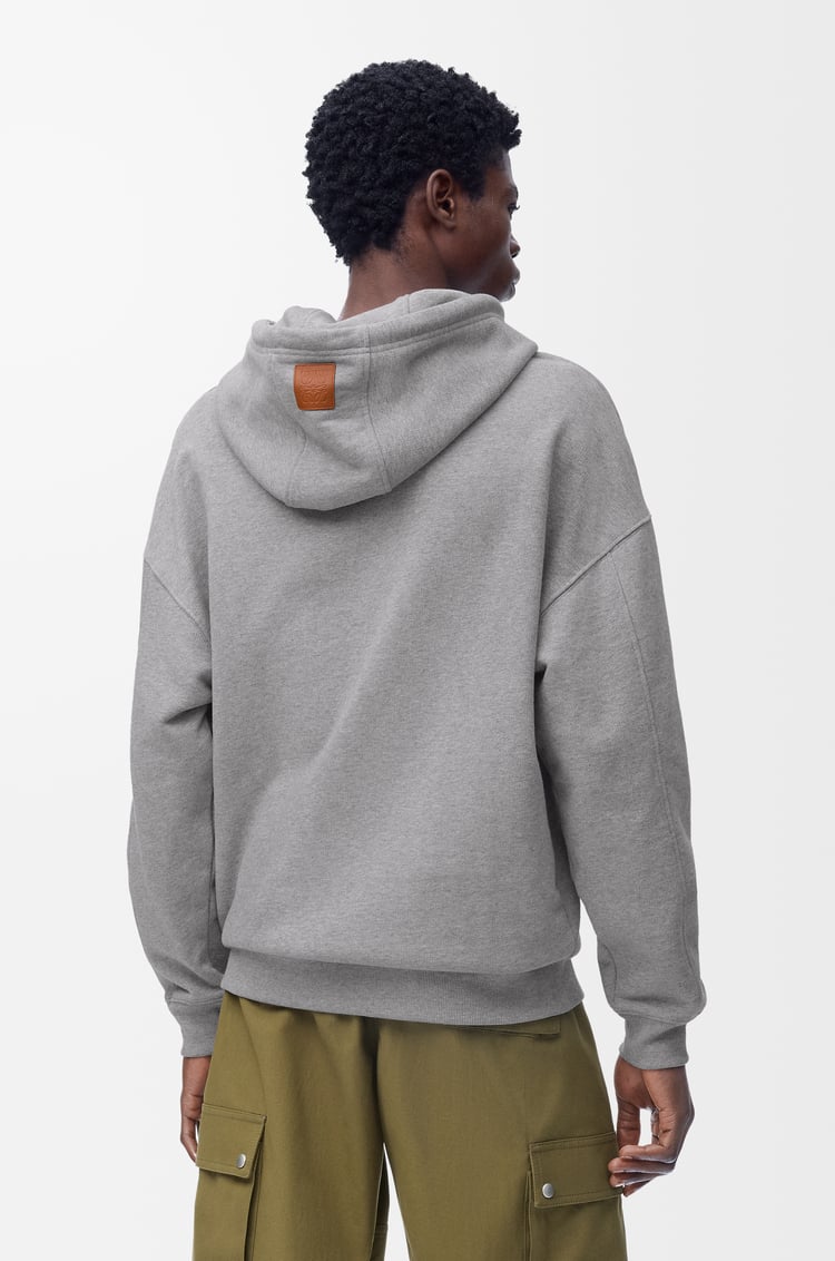 LOEWE Sudadera con capucha de corte holgado en algodón Gris Jaspeado