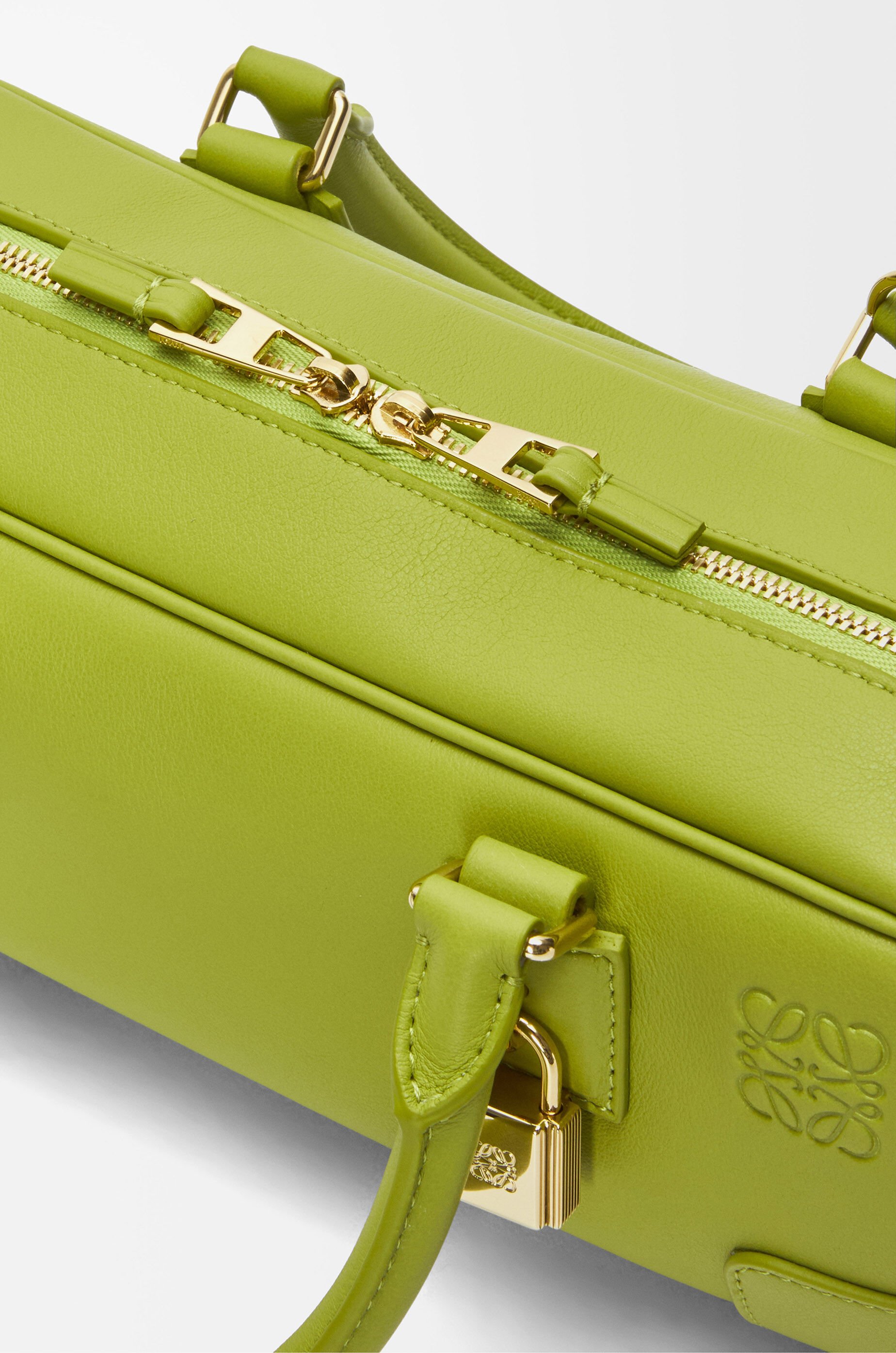 Amazona 23 cropped bag in nappa calfskin Green - LOEWE