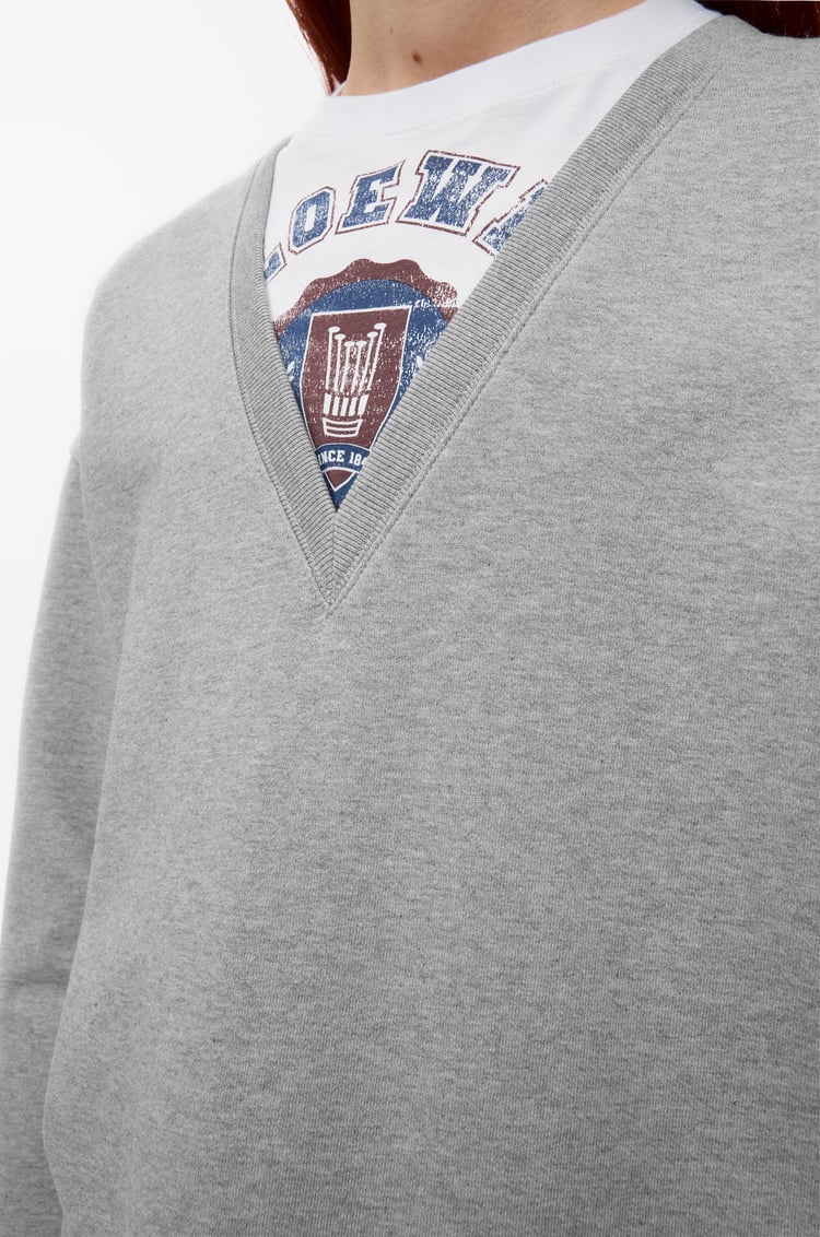 LOEWE Sweatshirt en coton Gris Chiné