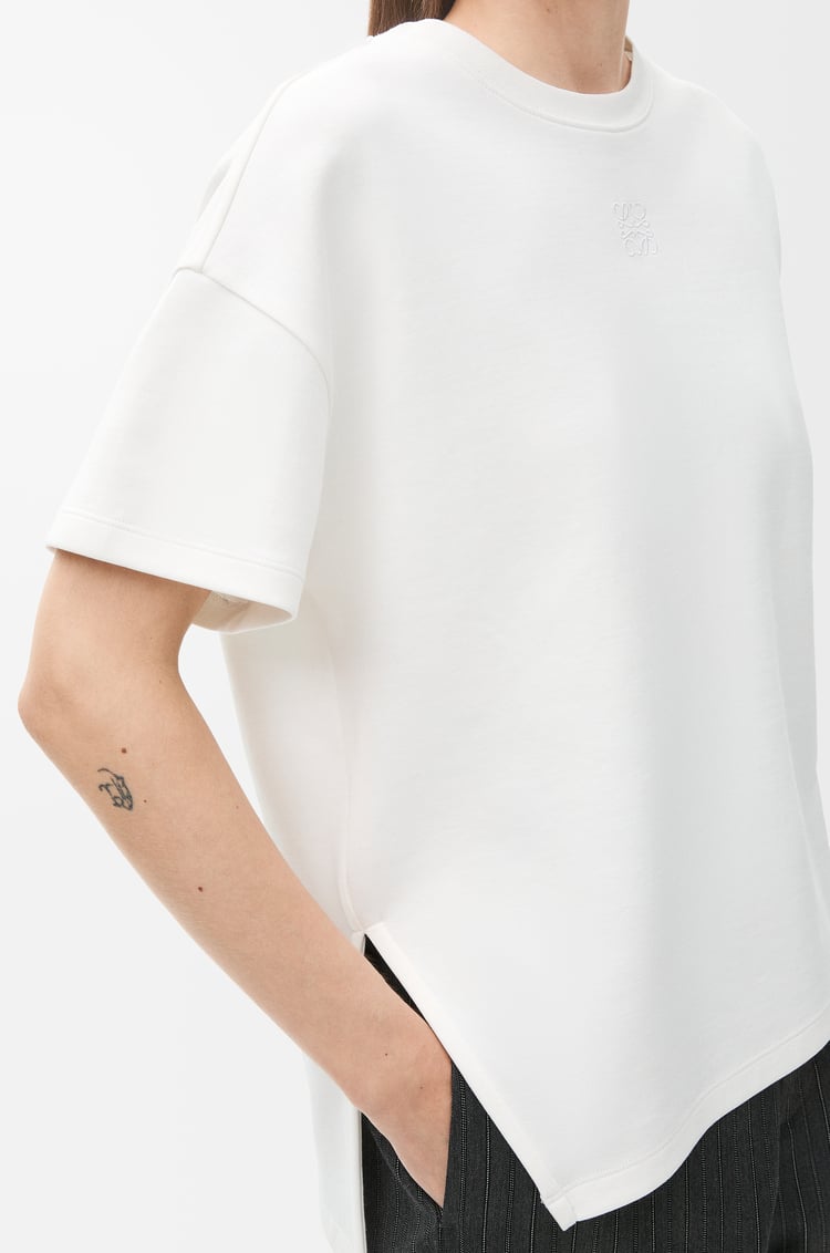 LOEWE Asymmetric t-shirt in cotton blend White