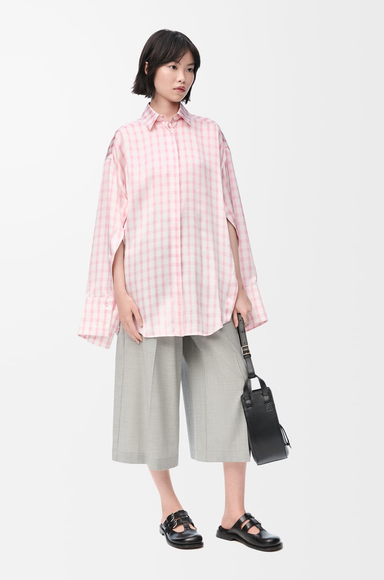 LOEWE Shirt in silk White/Pink