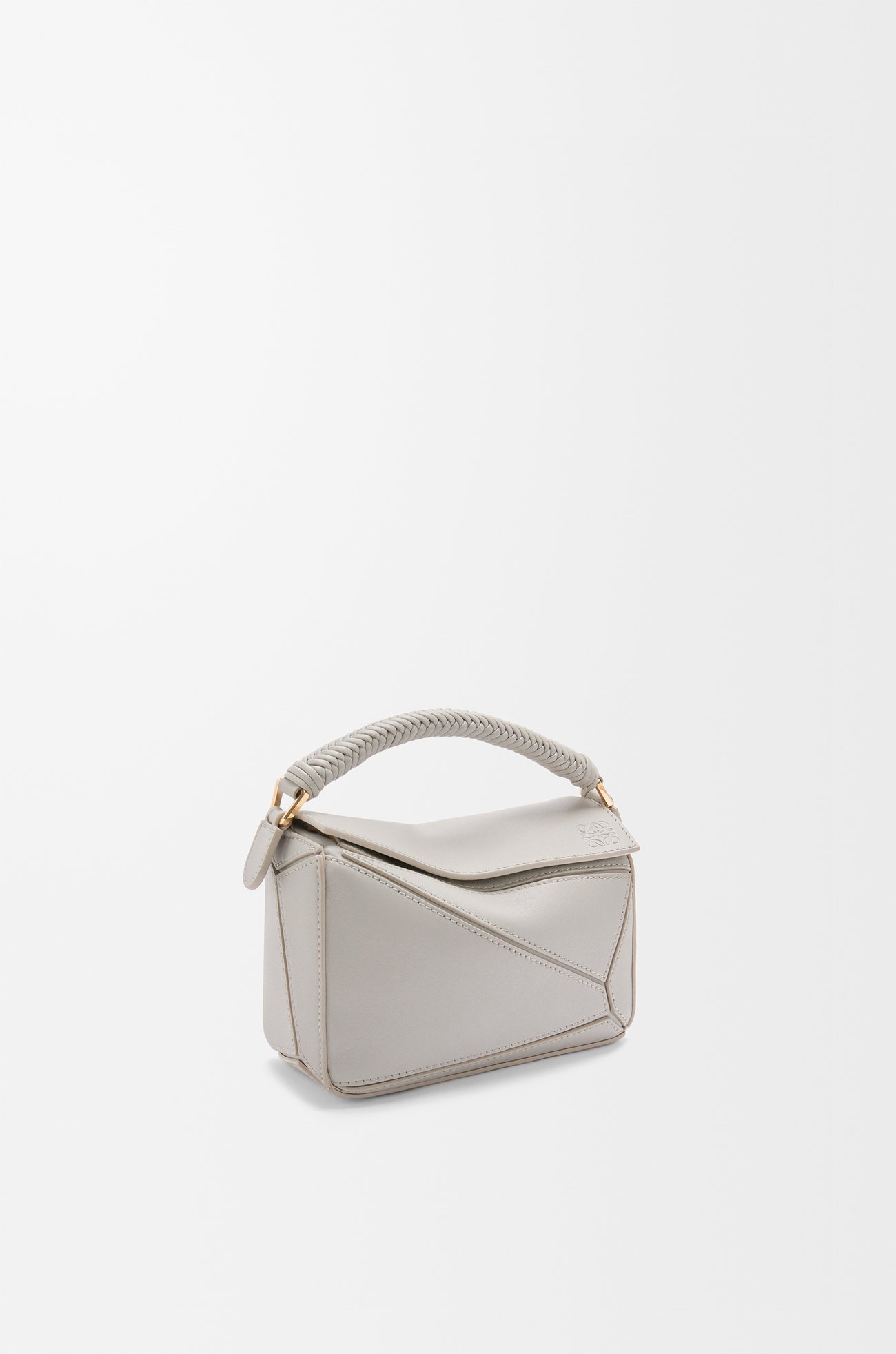 LOEWE Bolso Puzzle mini en piel de ternera Gris Valva
