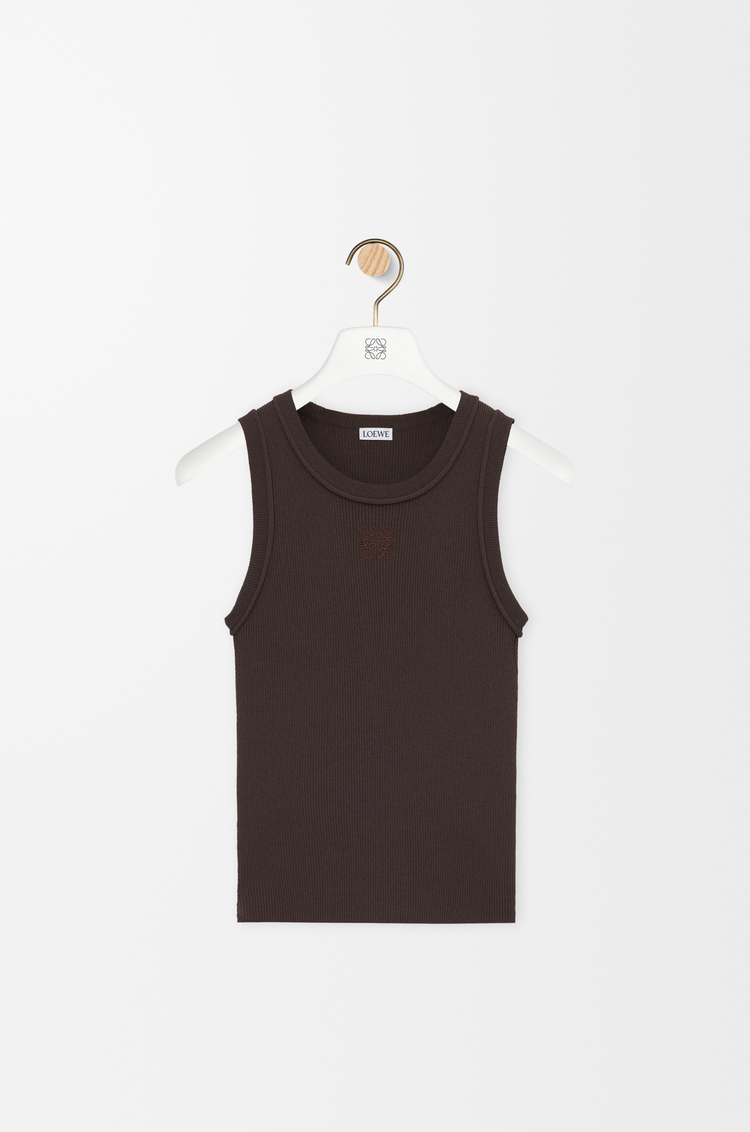 LOEWE Débardeur Anagram en viscose stretch Marron