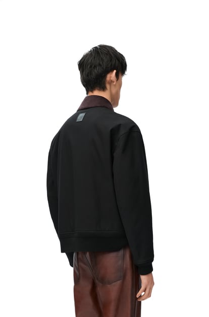 LOEWE Bomber jacket in cotton 黑色 plp_rd