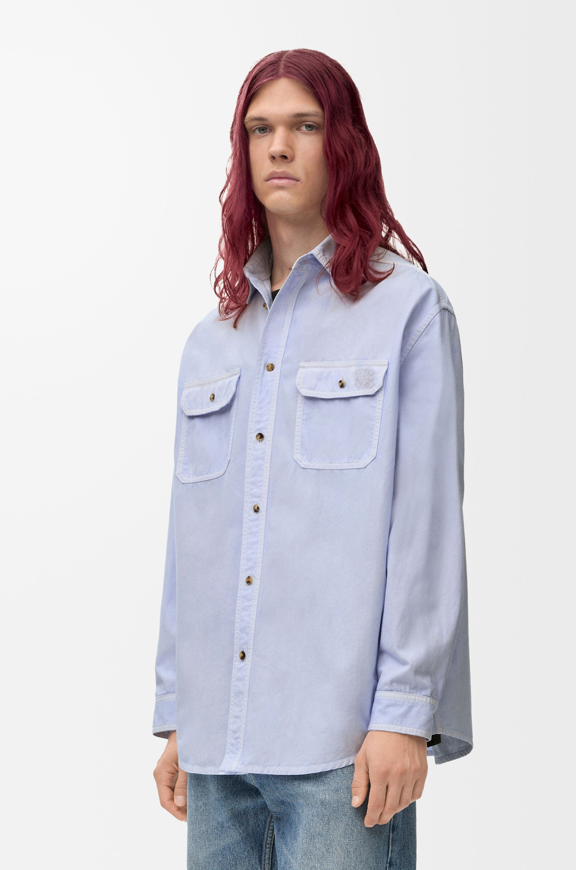Shirt in cotton Blue - LOEWE