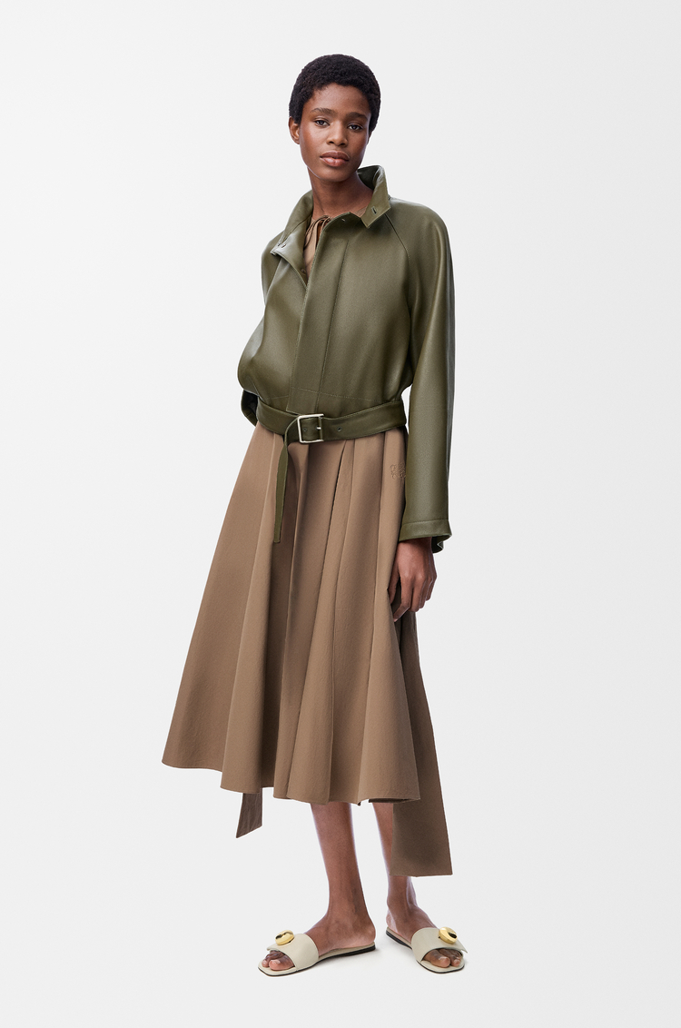 LOEWE Wrap dress in cotton Beige