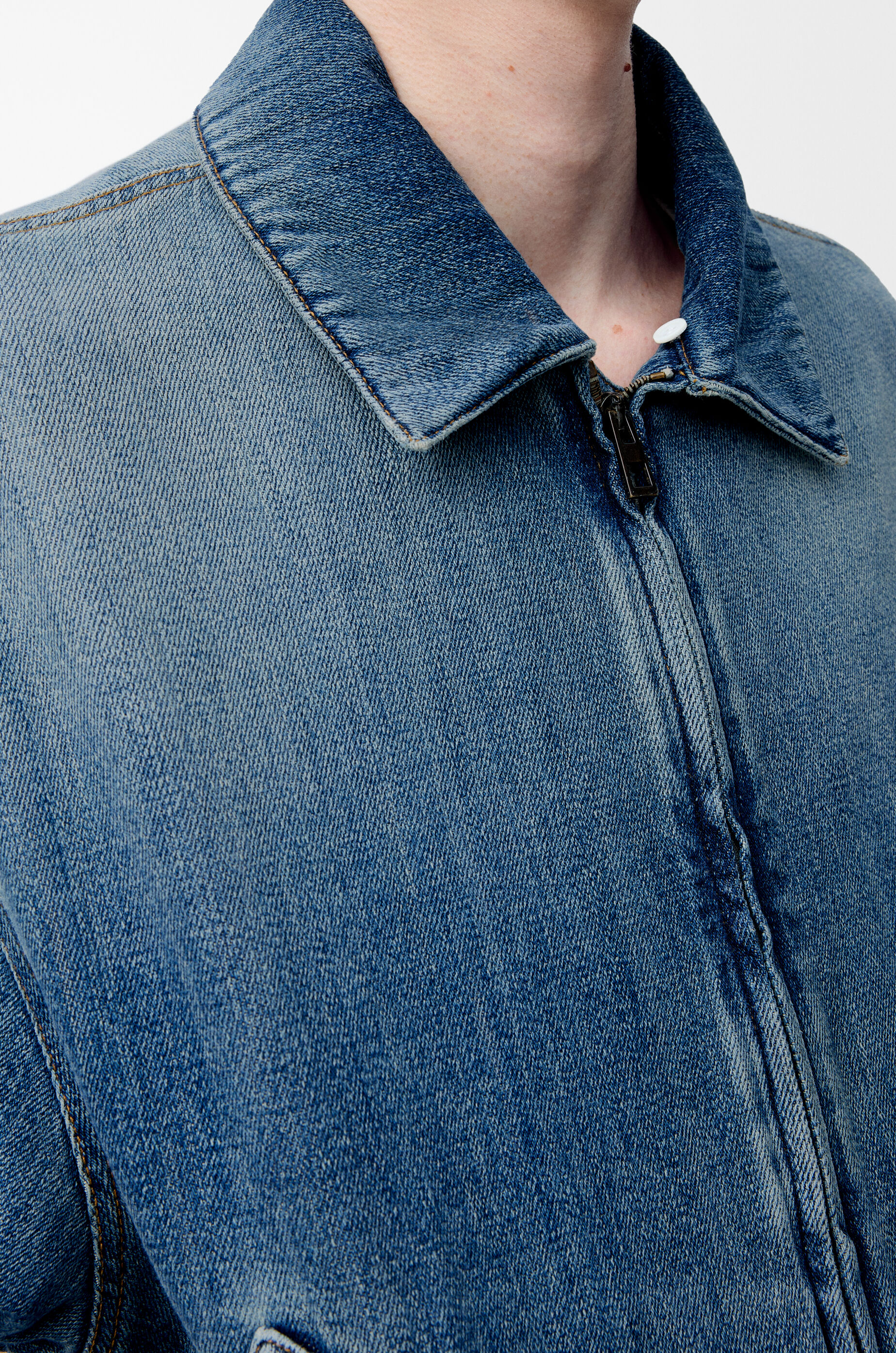 Zip-up jacket in denim Blue - LOEWE