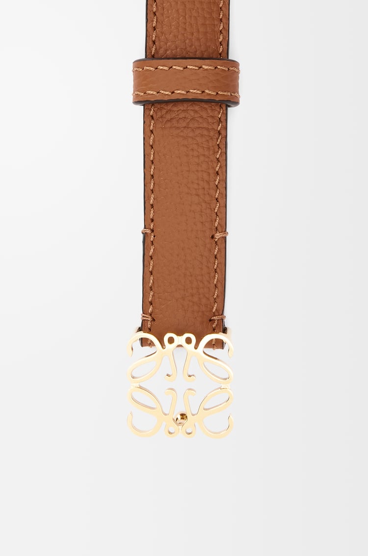 LOEWE Anagram belt in pebble grain calfskin Tan/Gold