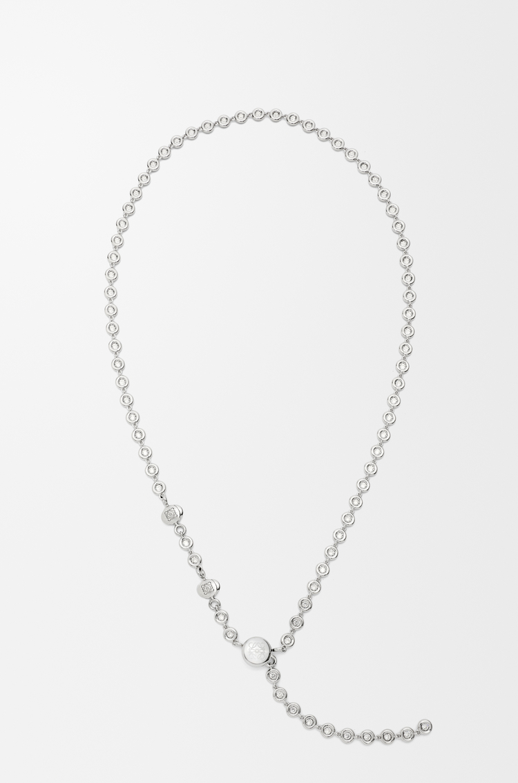LOEWE Cinturón de cadena con eslabones circulares Crystal Plata