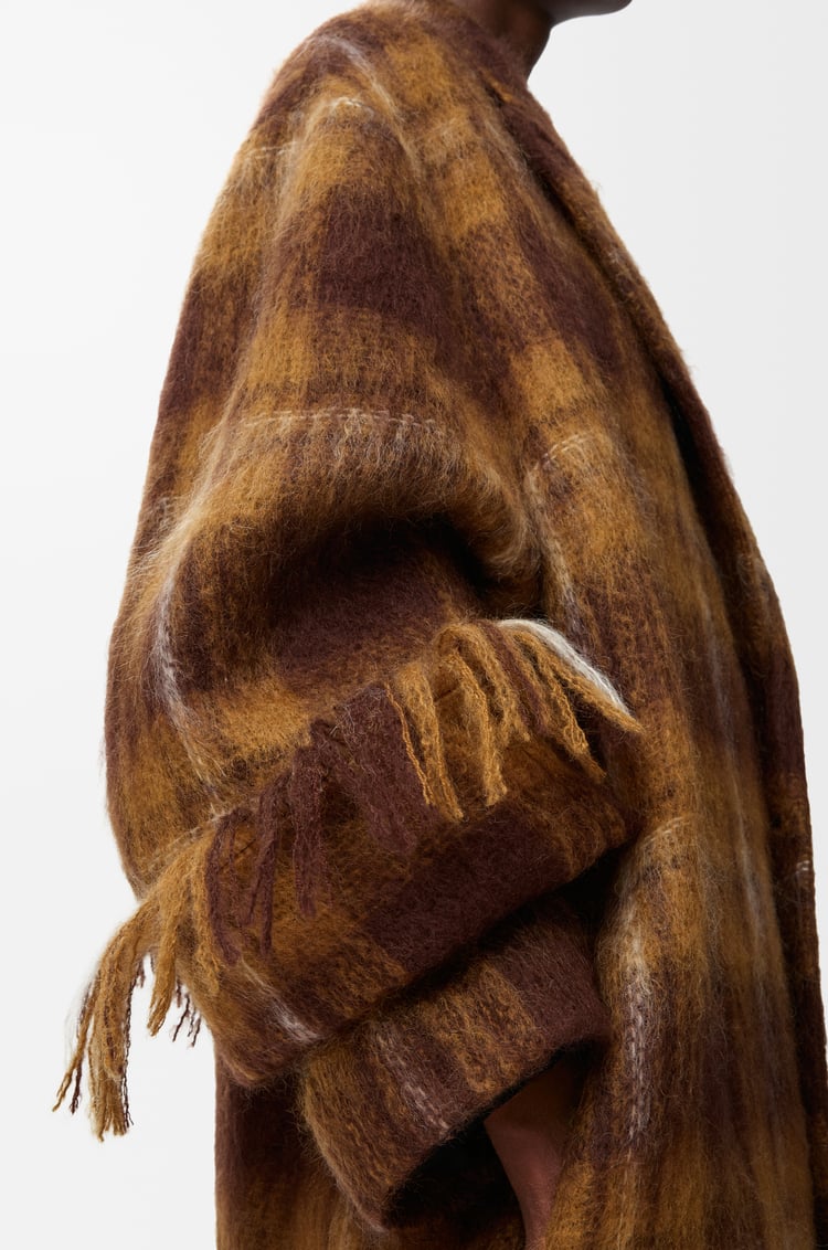 LOEWE Coat in mohair and wool blend Yellow/Multicolor