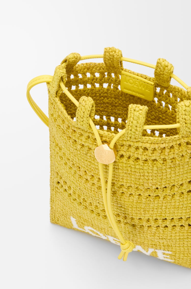 LOEWE ドローストリング ポケット（ラフィア）  イエロー