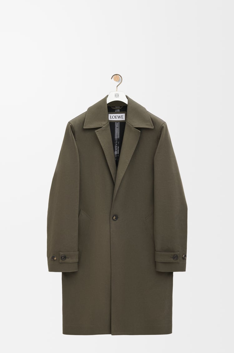 LOEWE Abrigo en algodón Verde Caqui
