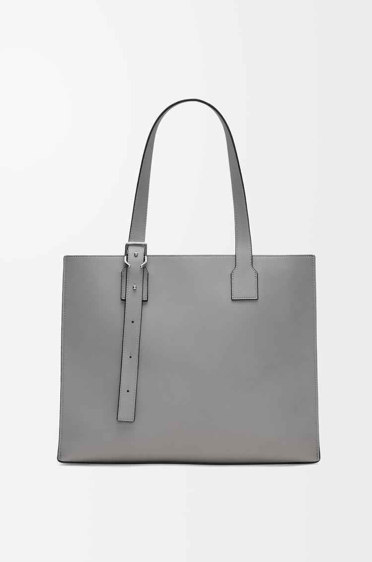 LOEWE Buckle horizontal tote in classic calfskin Asphalt Grey