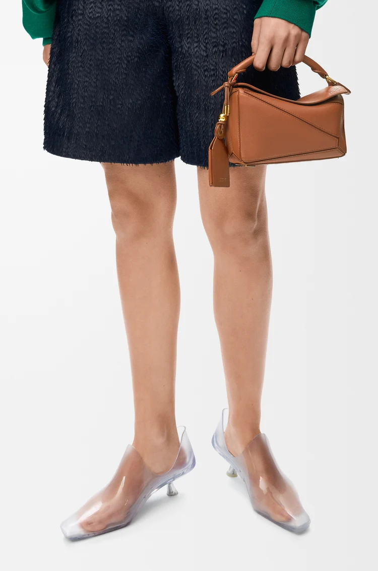 LOEWE Mini Featherlight Puzzle bag in nappa lambskin Pecan