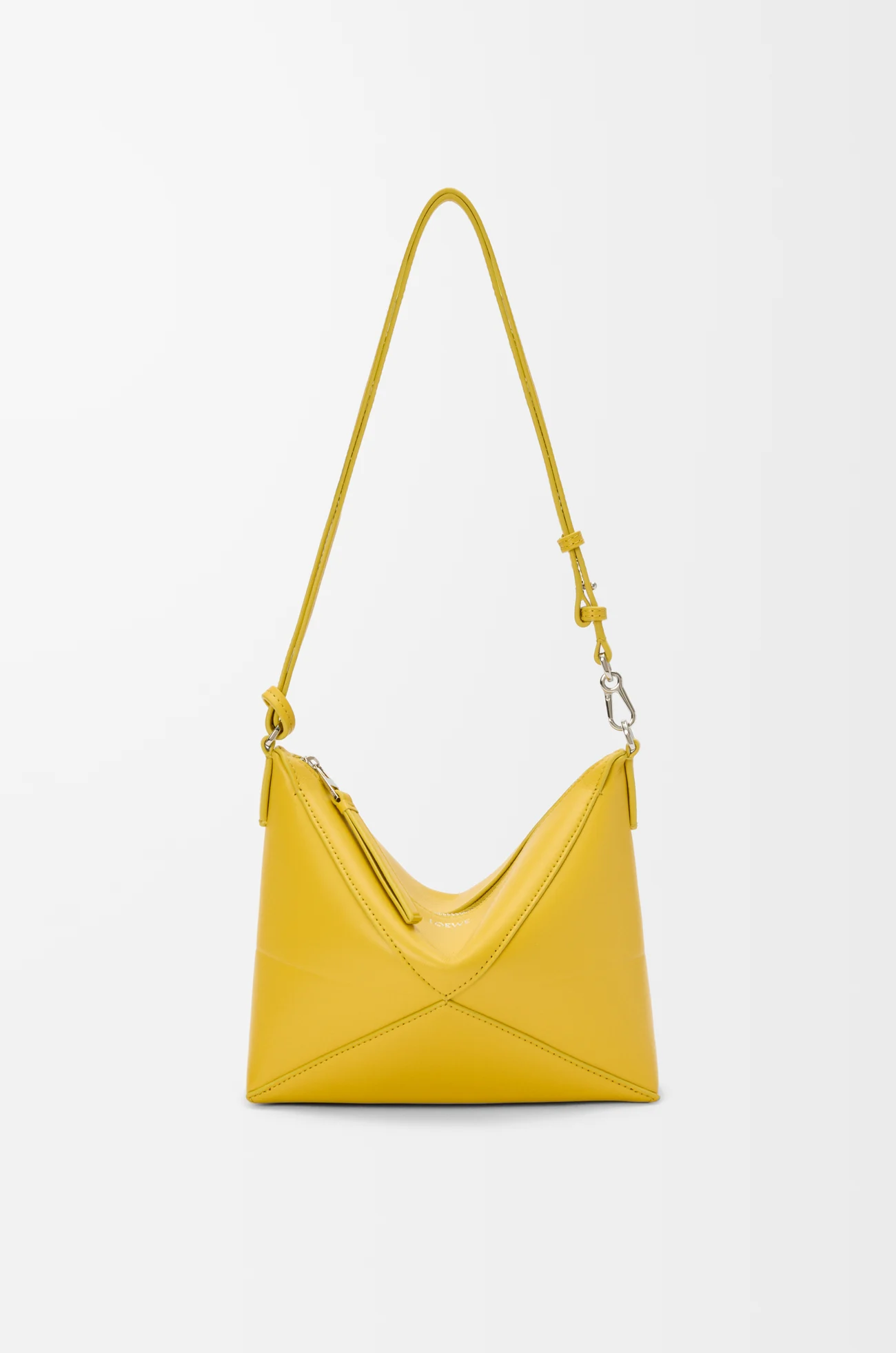 LOEWE Puzzle Fold pouch in shiny nappa calfskin Dandelion