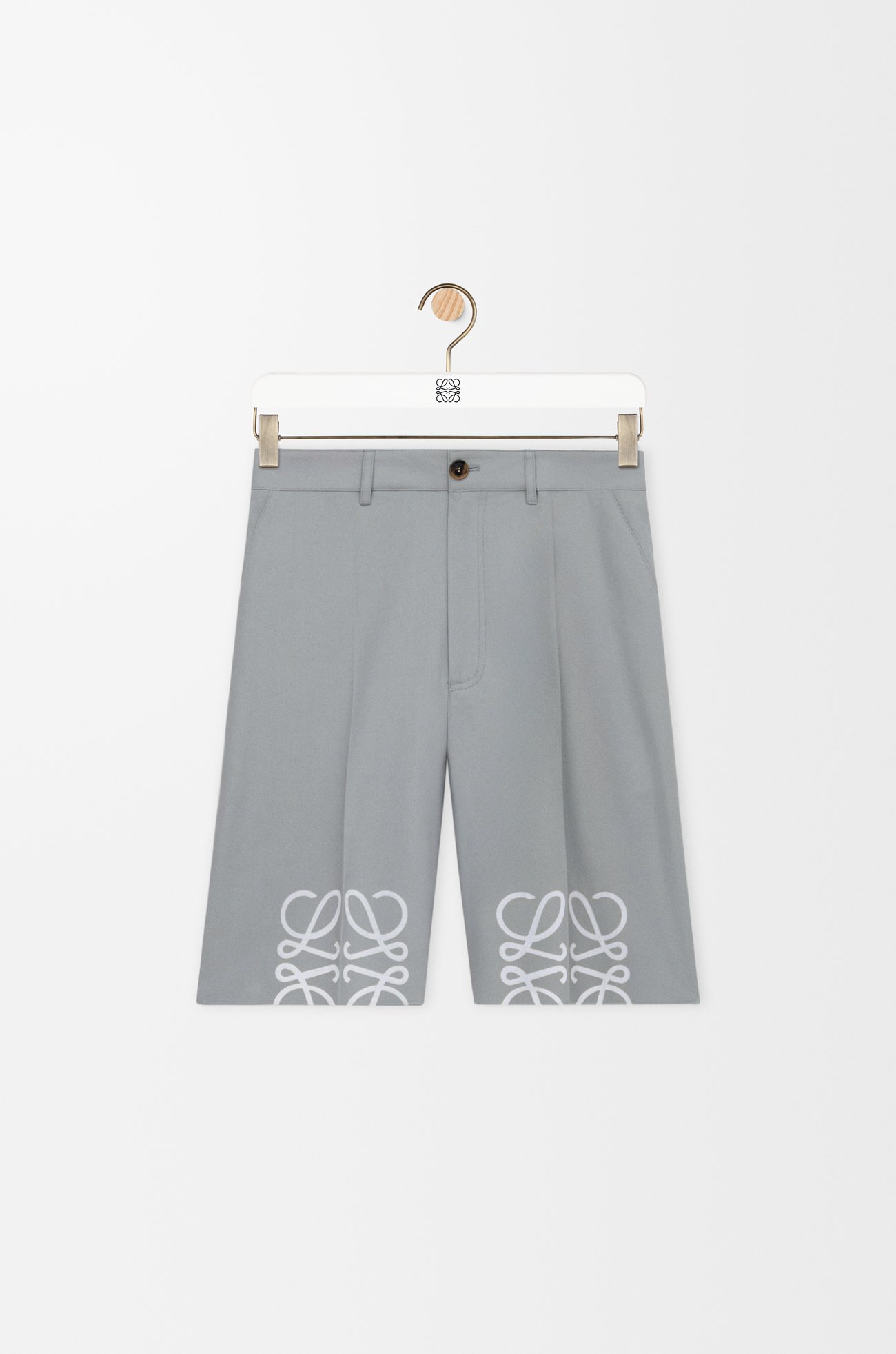 LOEWE アナグラム ショーツ（コットン） ライトグレー