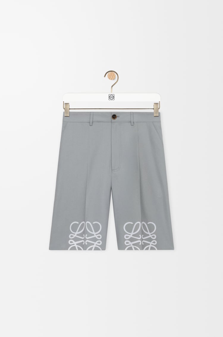 LOEWE 棉质 Anagram 短裤 浅灰色
