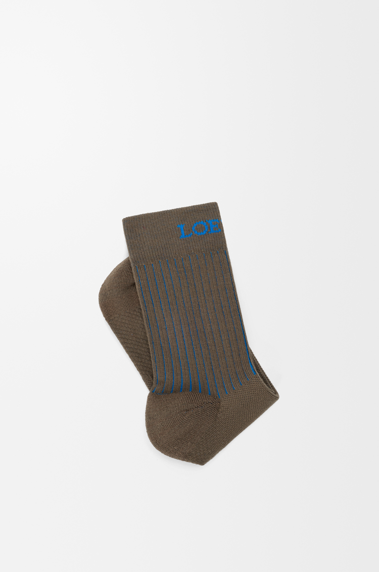 LOEWE Socks in cotton blend Khaki Green