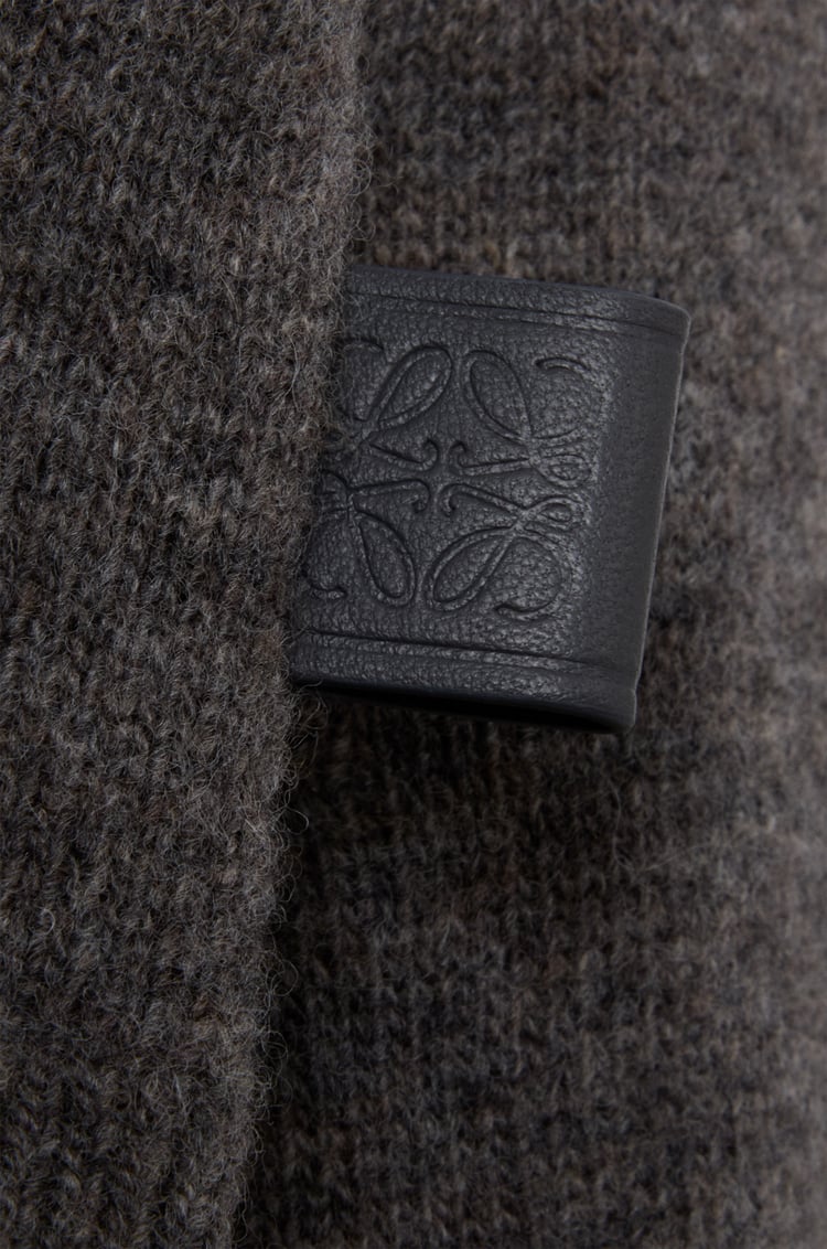 LOEWE Asymmetric sweater in wool Grey Melange