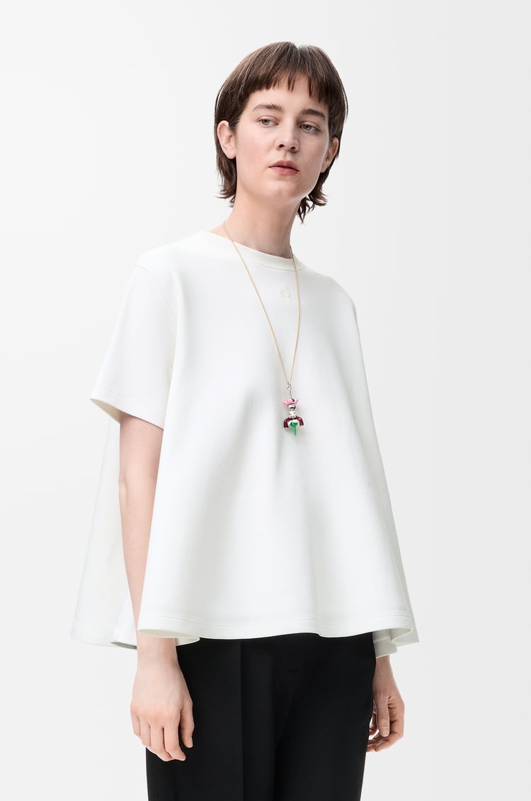 LOEWE Trapeze top in cotton blend White