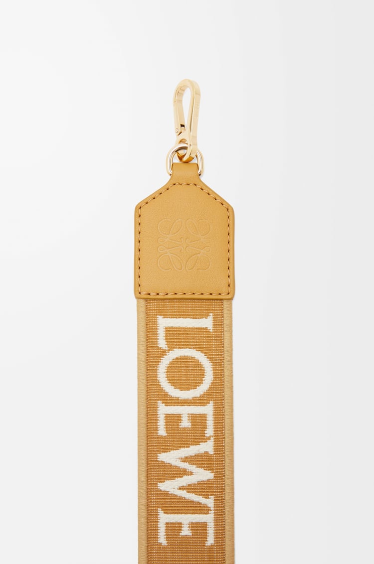 LOEWE Anagram strap in jacquard and calfskin Sahara