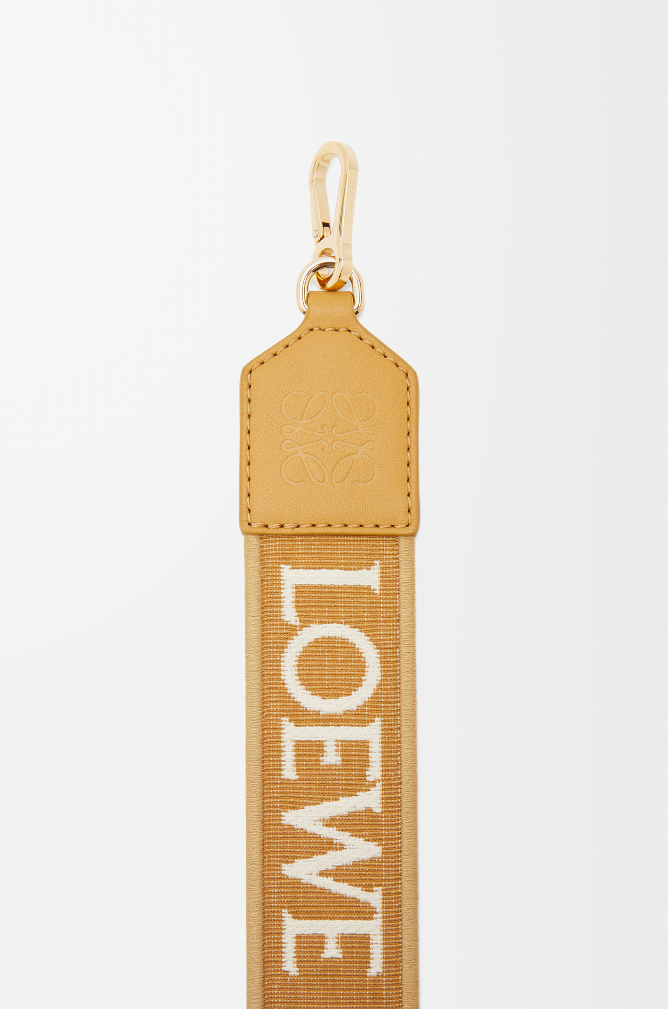 LOEWE Anagram Riemen aus Jacquard und Kalbsleder Sahara