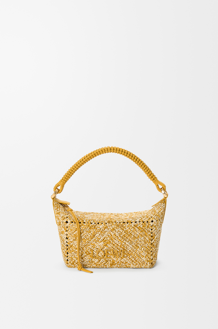 LOEWE Cala mini bag in melange raffia Mustard