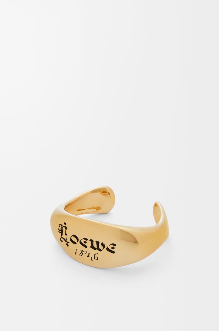 LOEWE Brazalete tipo sello en plata de ley Dorado