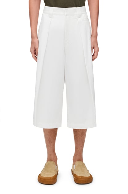LOEWE Pleated shorts in cotton White plp_rd