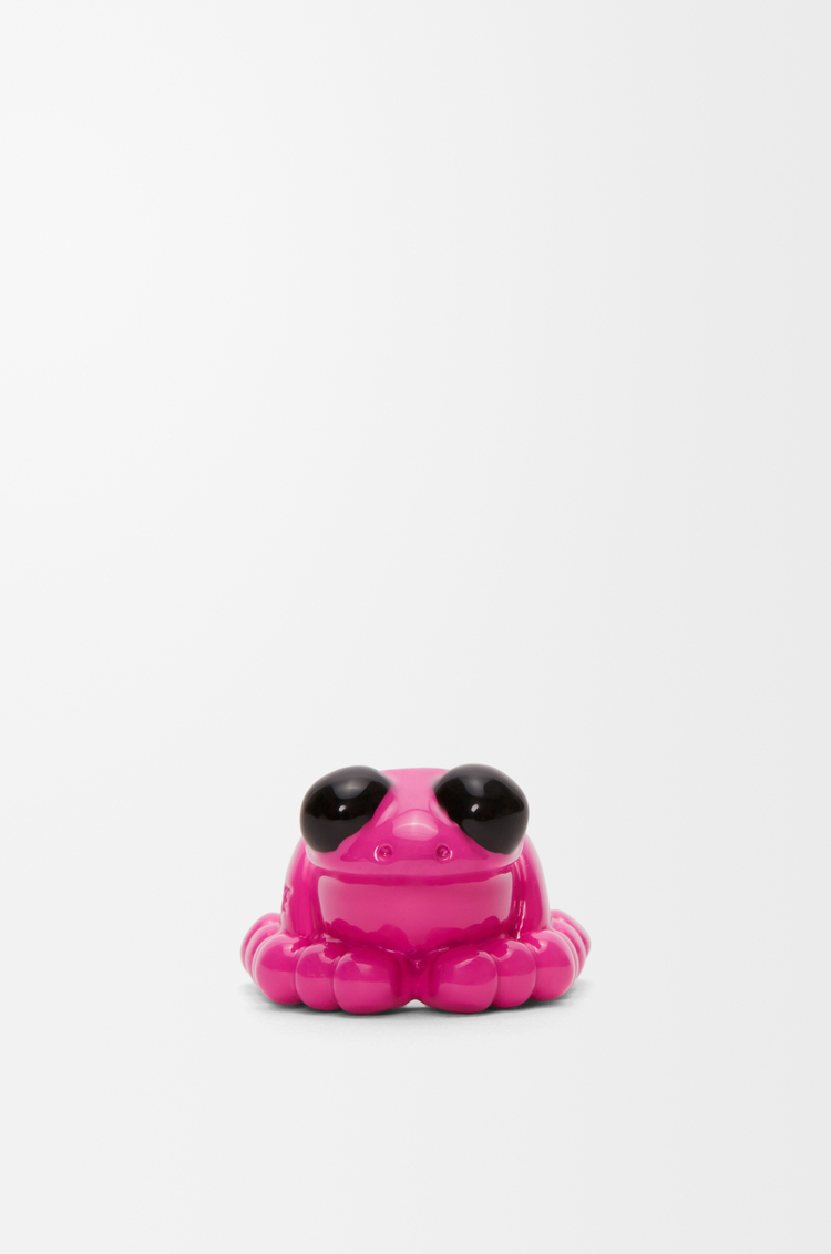 LOEWE Frog dice in brass Pink/Black