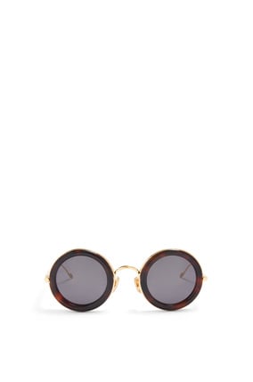 LOEWE Round sunglasses in acetate Havana/Light Gold