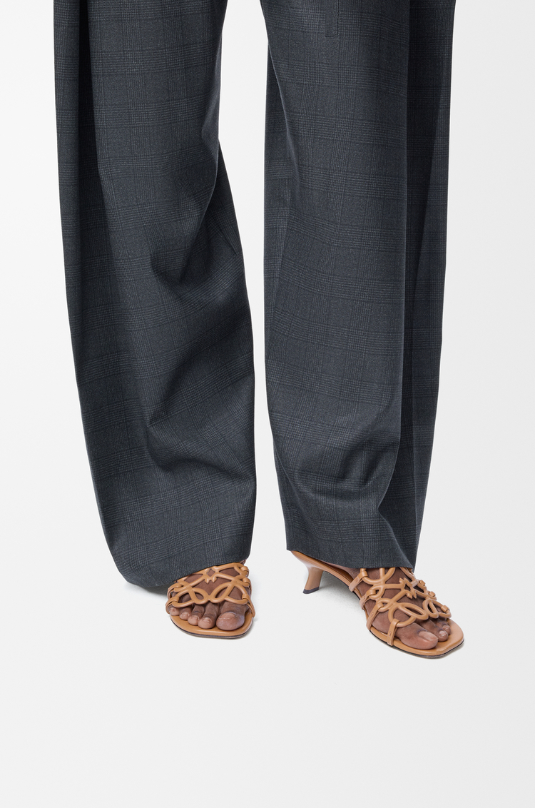 LOEWE Petal Anagram slide in soft calfskin Camel