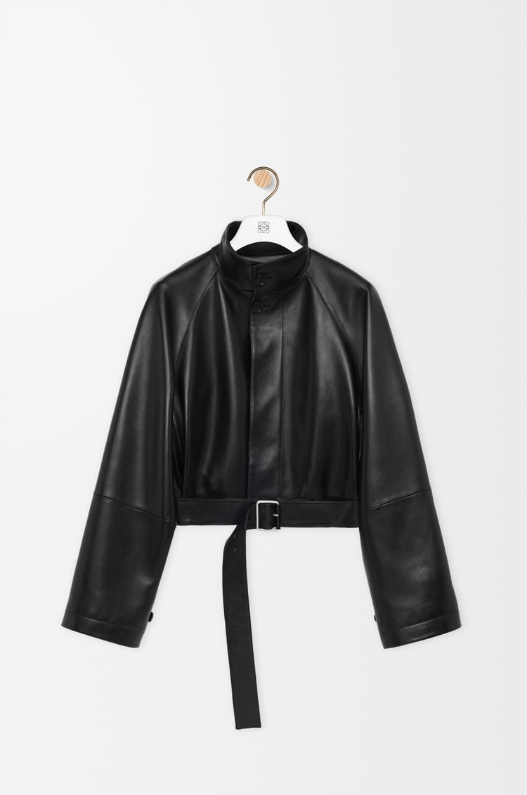 LOEWE Short trench in nappa lambskin Black